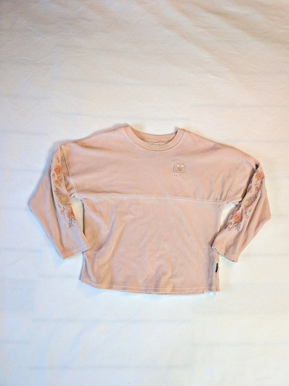 Disney World Floral Embroidered Spirit Jersey Girls XL Velour